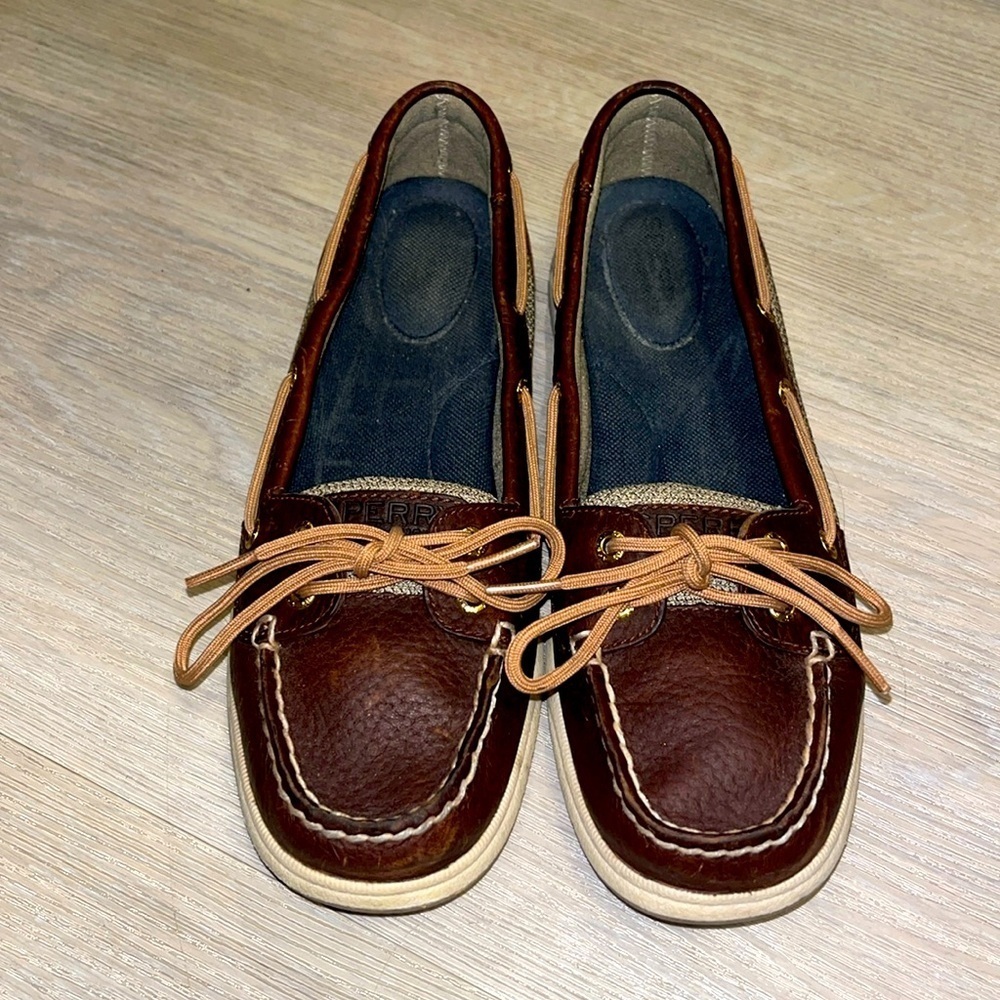 Sperry Original Yacht Boat shoes Laguna Slip on brown leather fisherman core 8 - Picture 3 of 11